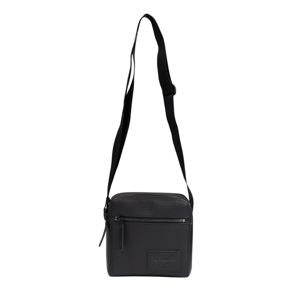 Calvin Klein Zwarte Polyethyleen Tas Herfst Winter Collectie Black Heren