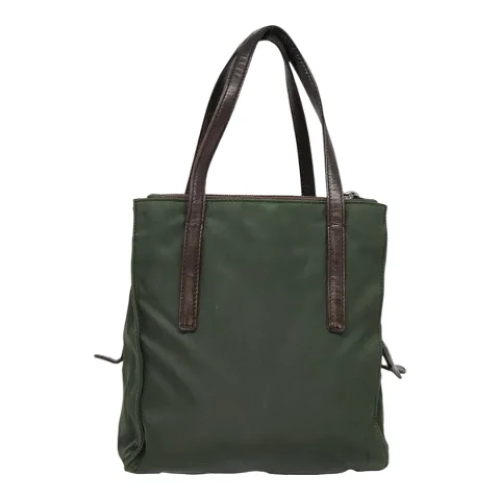 Prada Vintage Pre-owned Canvas handbags Green Dames