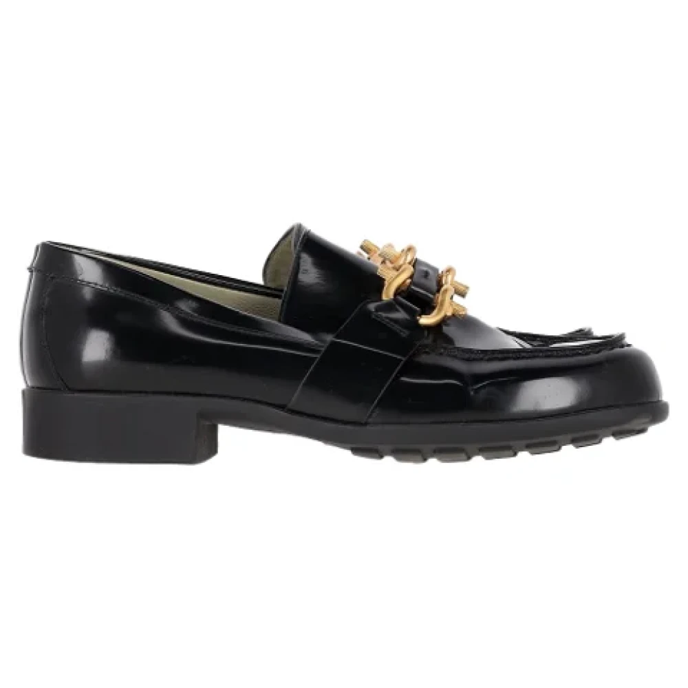 Bottega Veneta Vintage Pre-owned Leather flats Black Dames