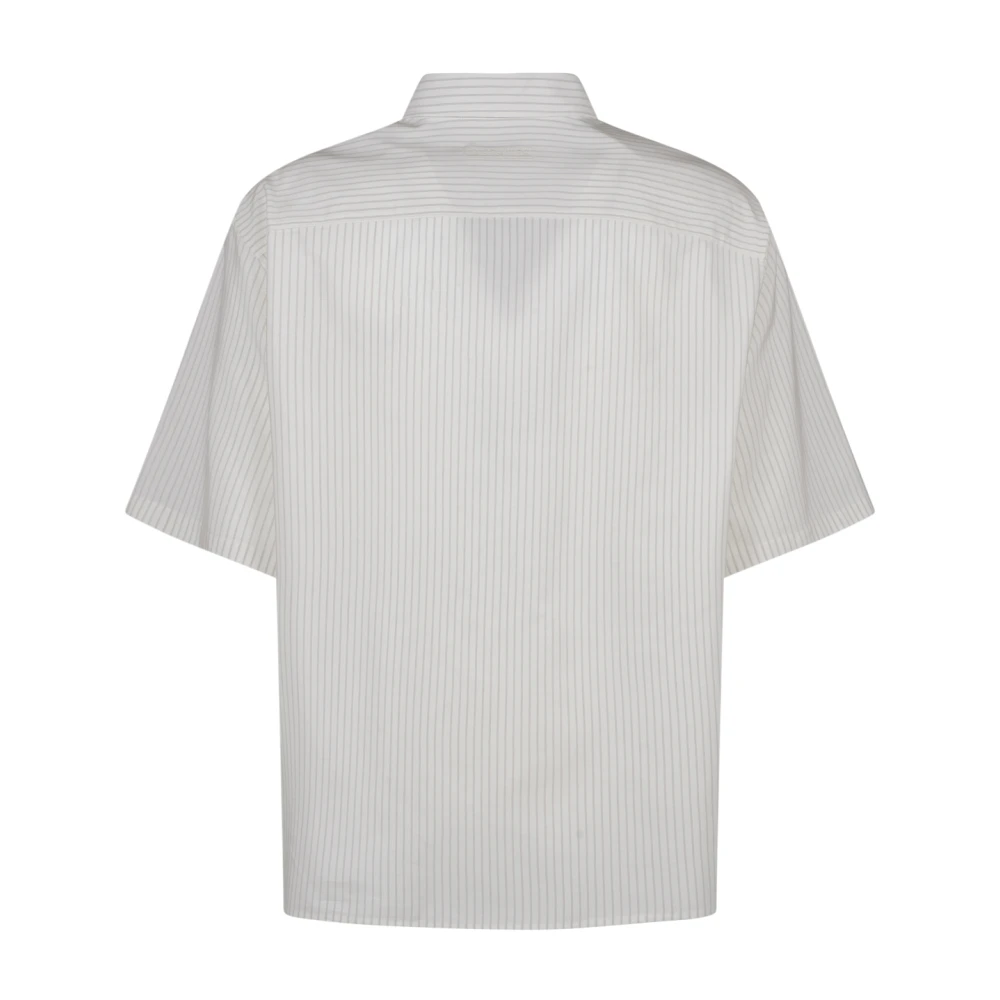 Lanvin Opgevouwen korte mouwen overhemd White Heren