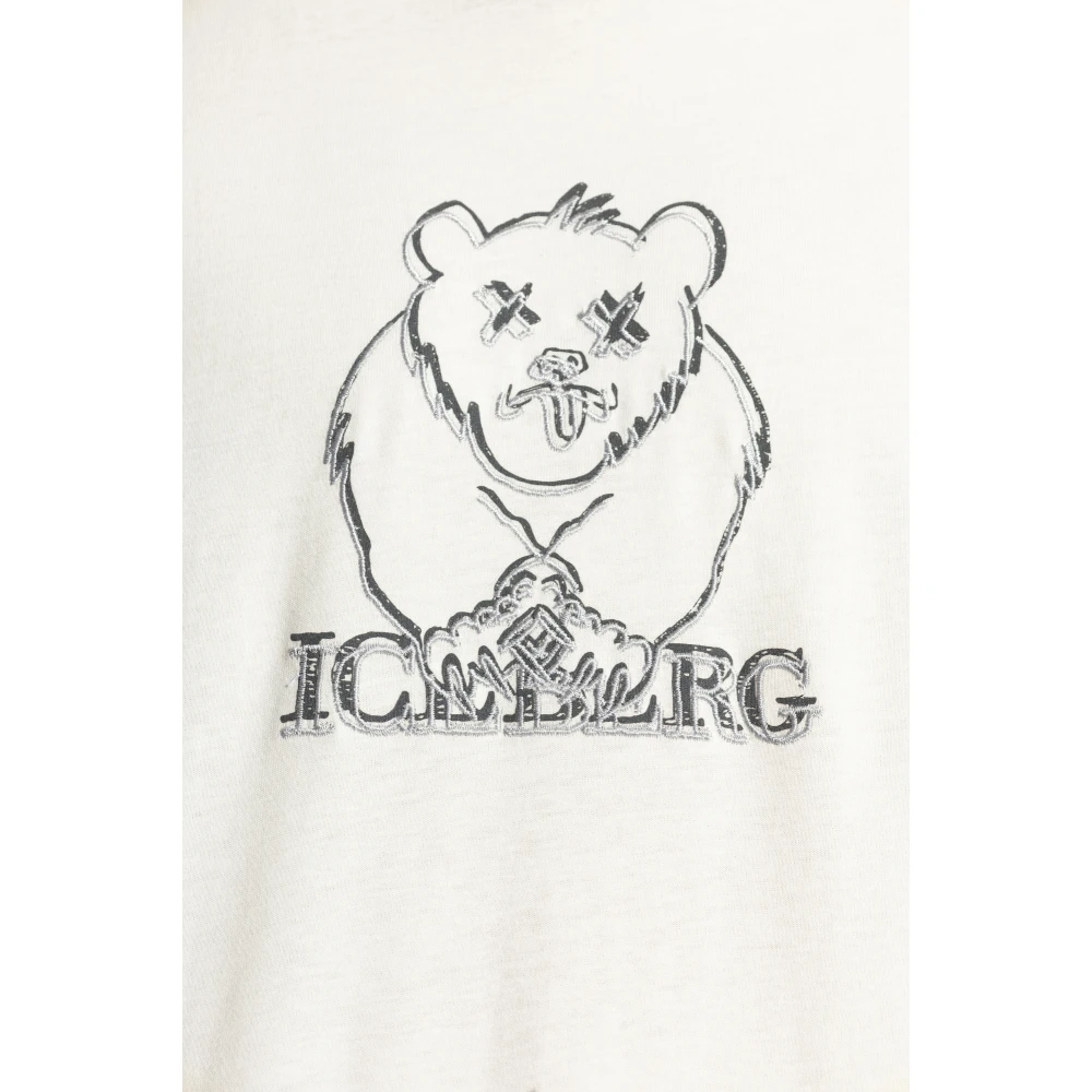Iceberg Gestreept T-shirt White Heren