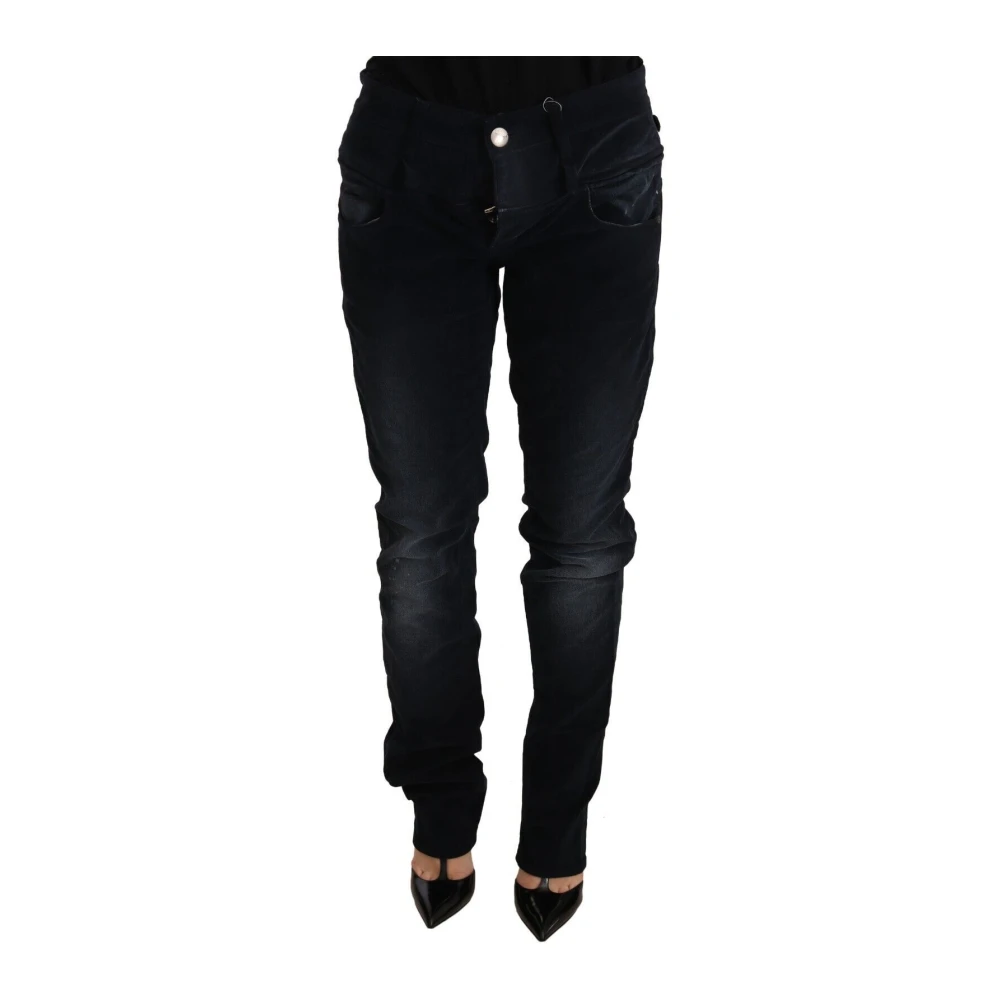 Acht Women's Blue Low Waist Loose Fit Trousers - Slim Fit Jeans - W26 - Jeans