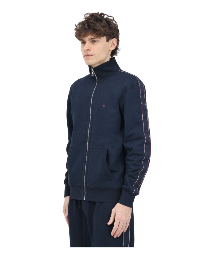 contrast-tape-zip-thru-sweatshirt