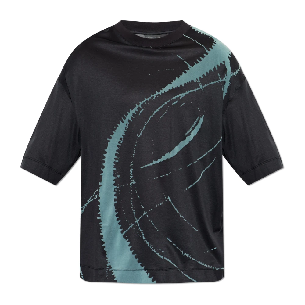 Emporio Armani Hombre Negro Camisetas, Talla: L