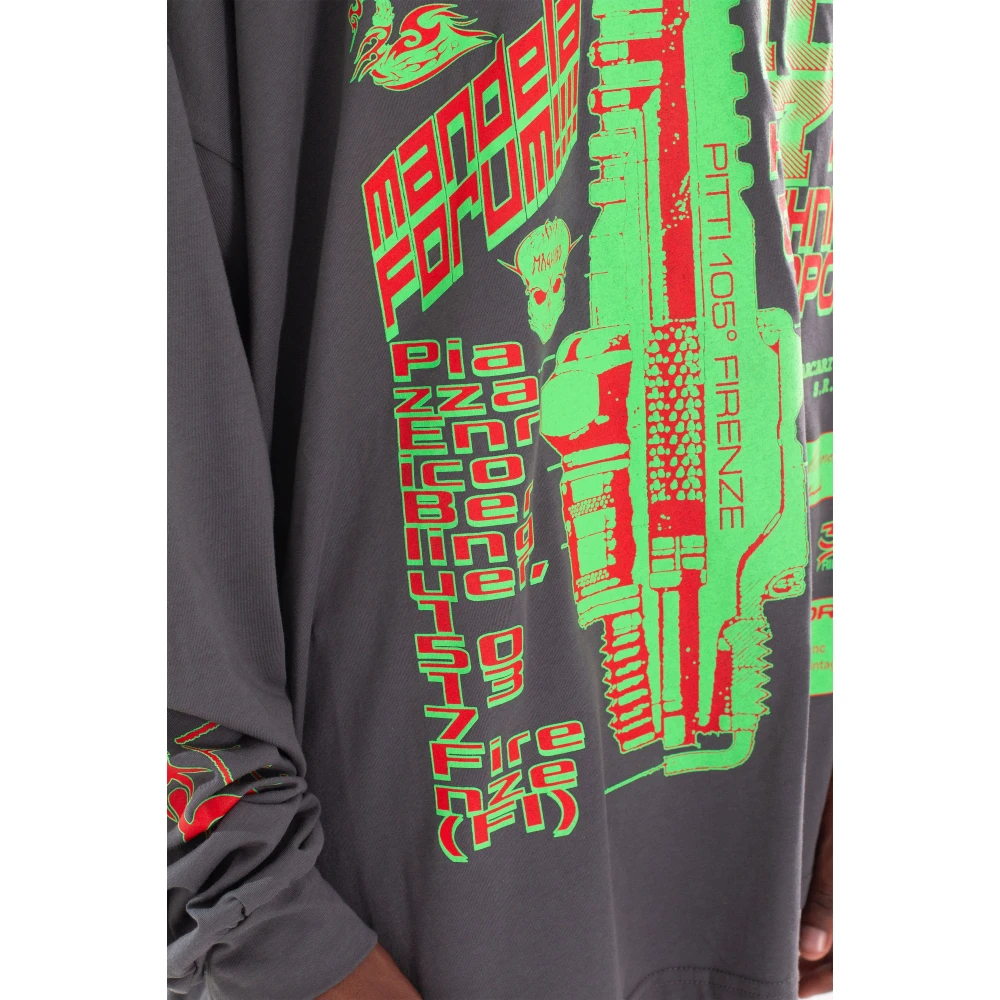 Magliano Twisted Long Sleeve Tee Gray Heren