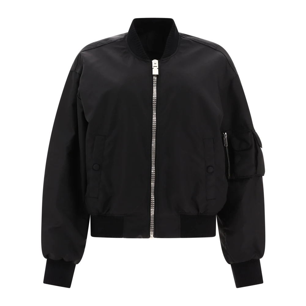 Givenchy Zwarte Bomberjack met Meerdere Zakken Black Dames
