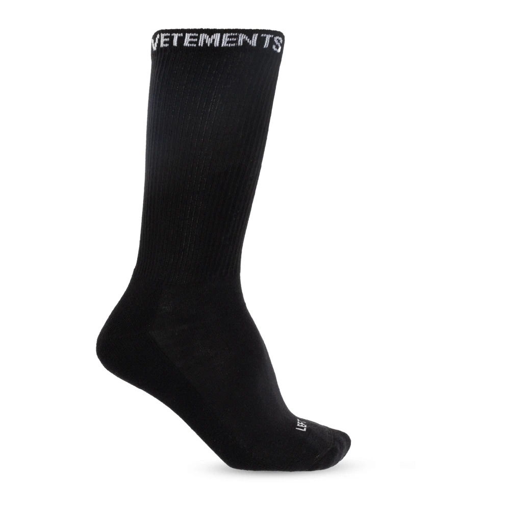 Vetements Sokken met logo Black Heren