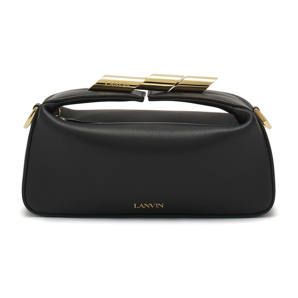 Lanvin Zwarte Paillet Schoudertas Black Dames