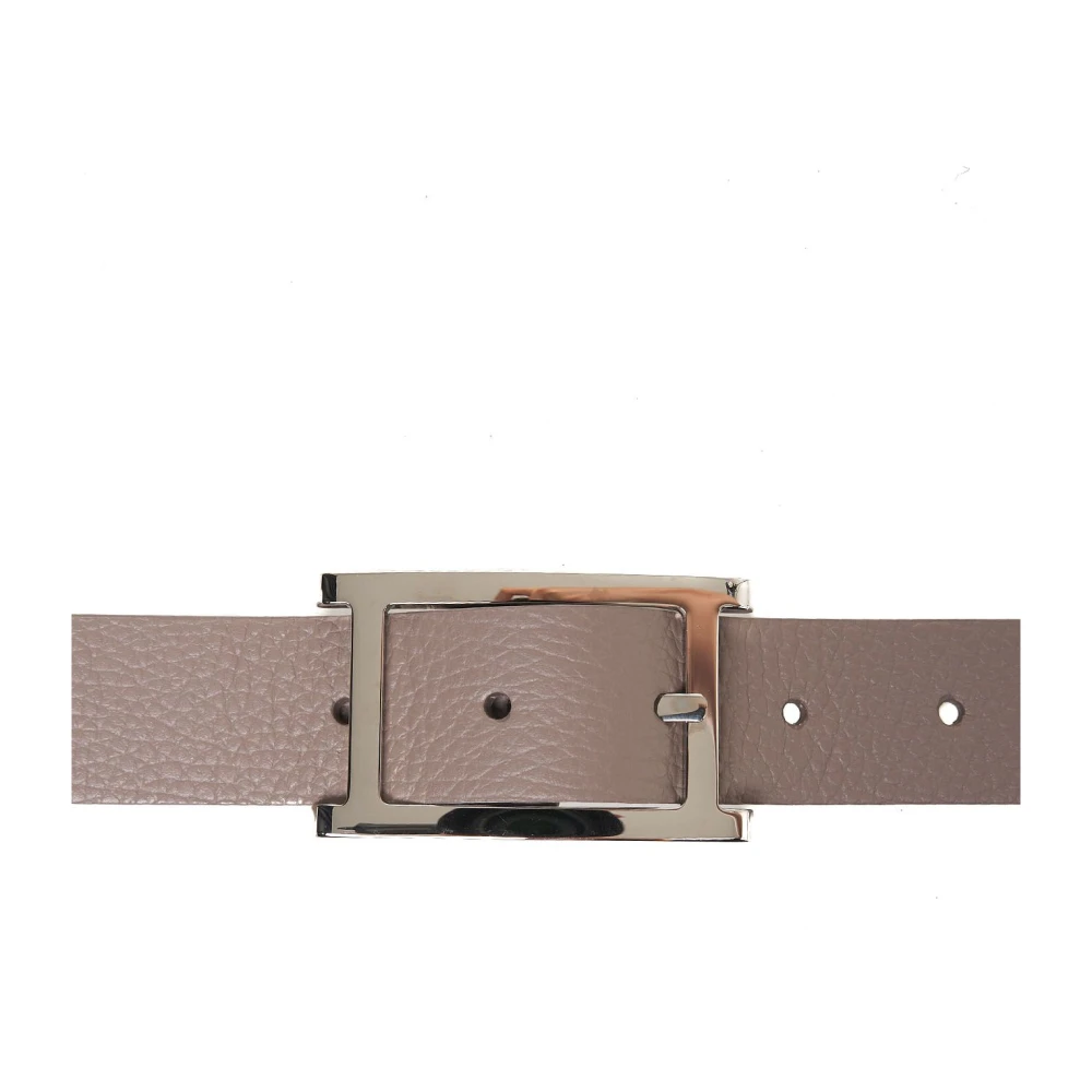 Orciani Grijze Leren Riem Stijlvol Accessoire Gray Heren