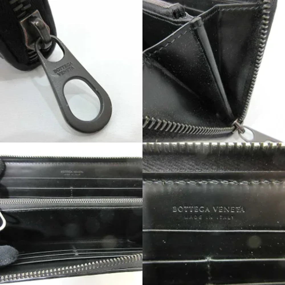 Bottega Veneta Vintage Pre-owned Leather wallets Black Dames
