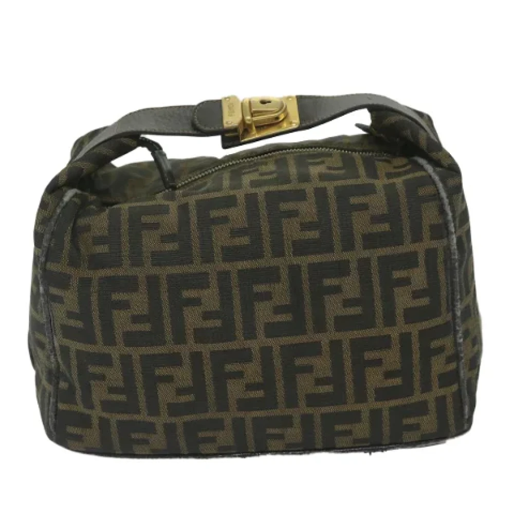 Fendi Vintage Pre-owned Canvas clutches Green Dames
