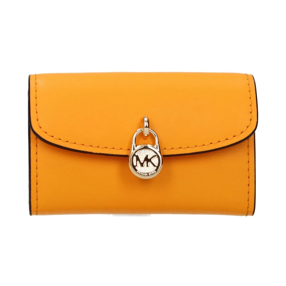 Michael Kors Women's Orange Luxury Bi-Fold Leather Wallet