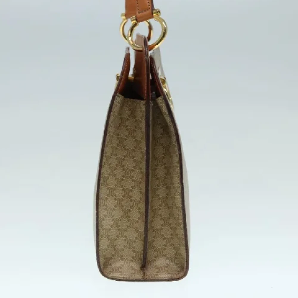 Celine Vintage Pre-owned Canvas handbags Beige Dames