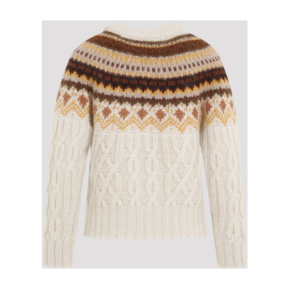 Moncler Lichtbeige Crewneck Sweater Multicolor Dames