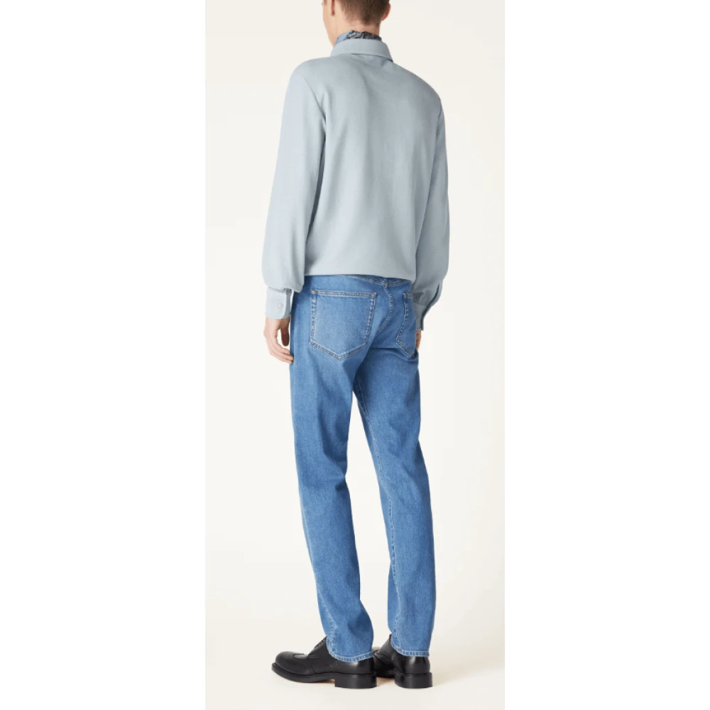 Loro Piana Luxe zachte denim broek klassiek ontwerp Blue Heren