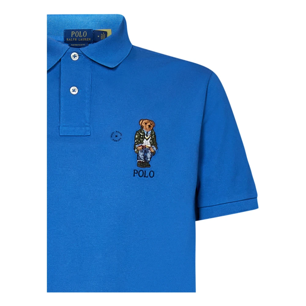 Polo Ralph Lauren Blauw Polo Shirt met Polo Bear Blue Heren