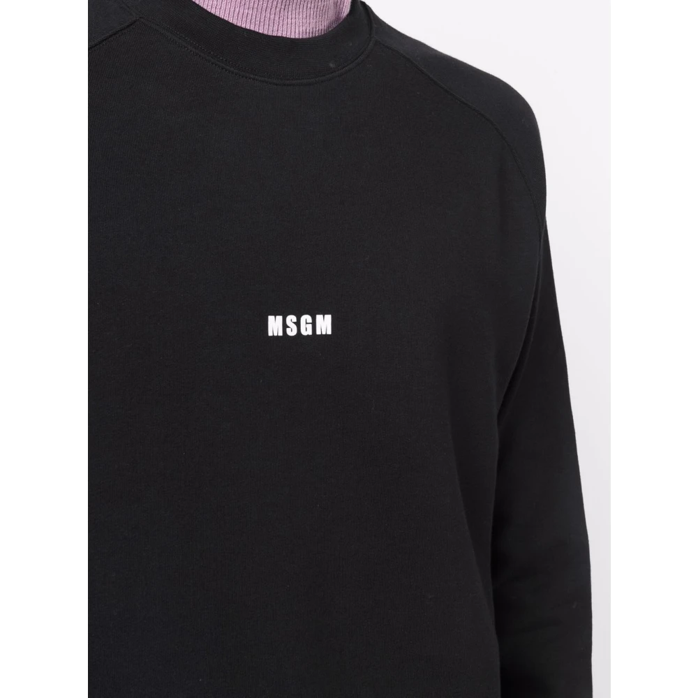 Msgm Casual Sweatshirt met 99C Design Black Heren