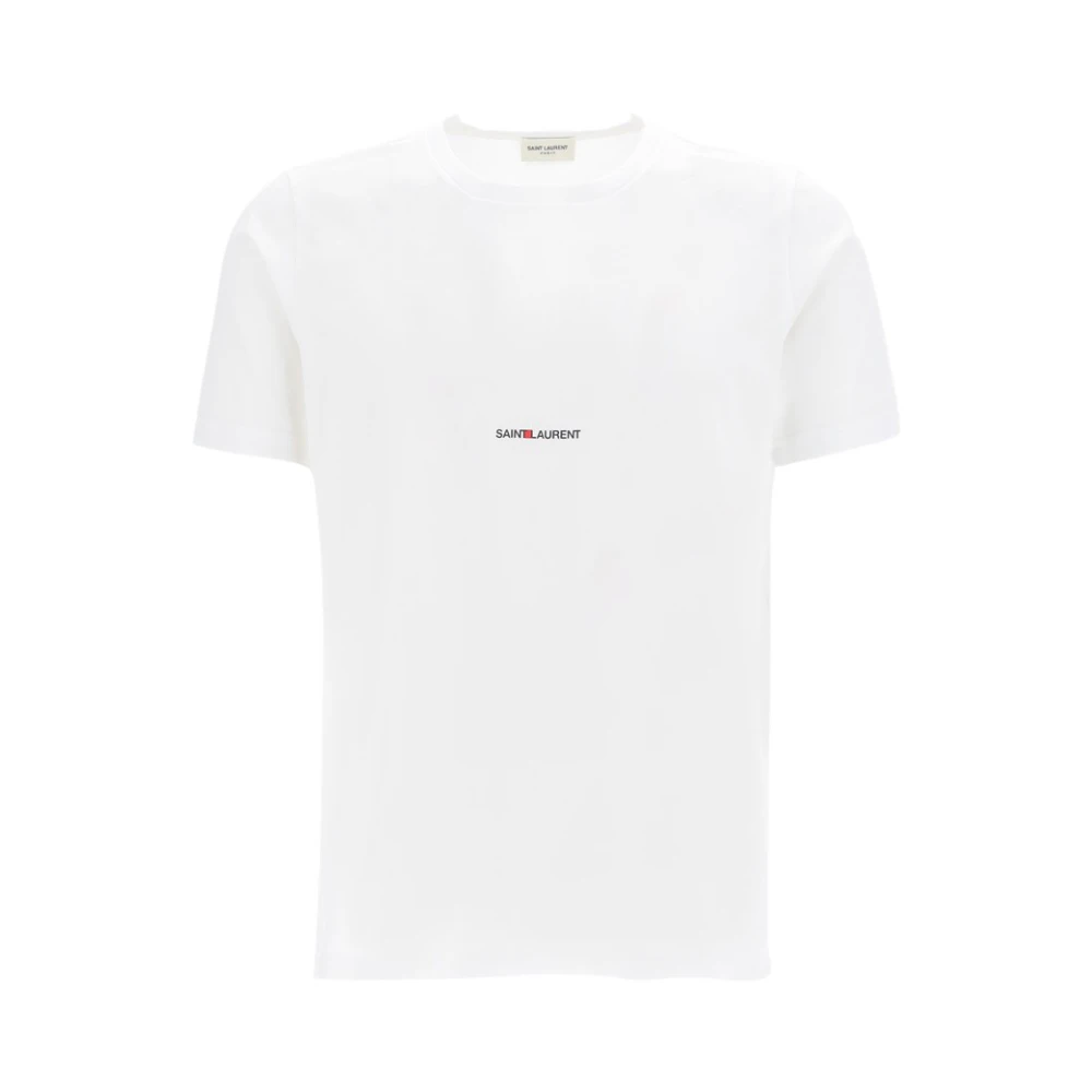 Saint Laurent Klassieke TS C R L M IN White Heren