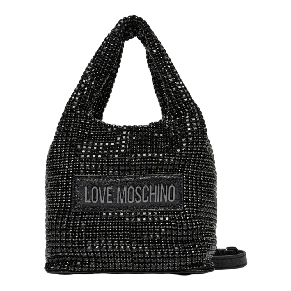 Love Moschino Zwarte Schoudertas Verstelbare Band Black Dames