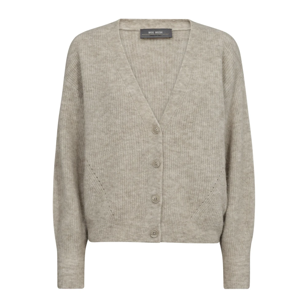 MOS MOSH V-Hals Gebreide Vest Veergrijs Gray Dames