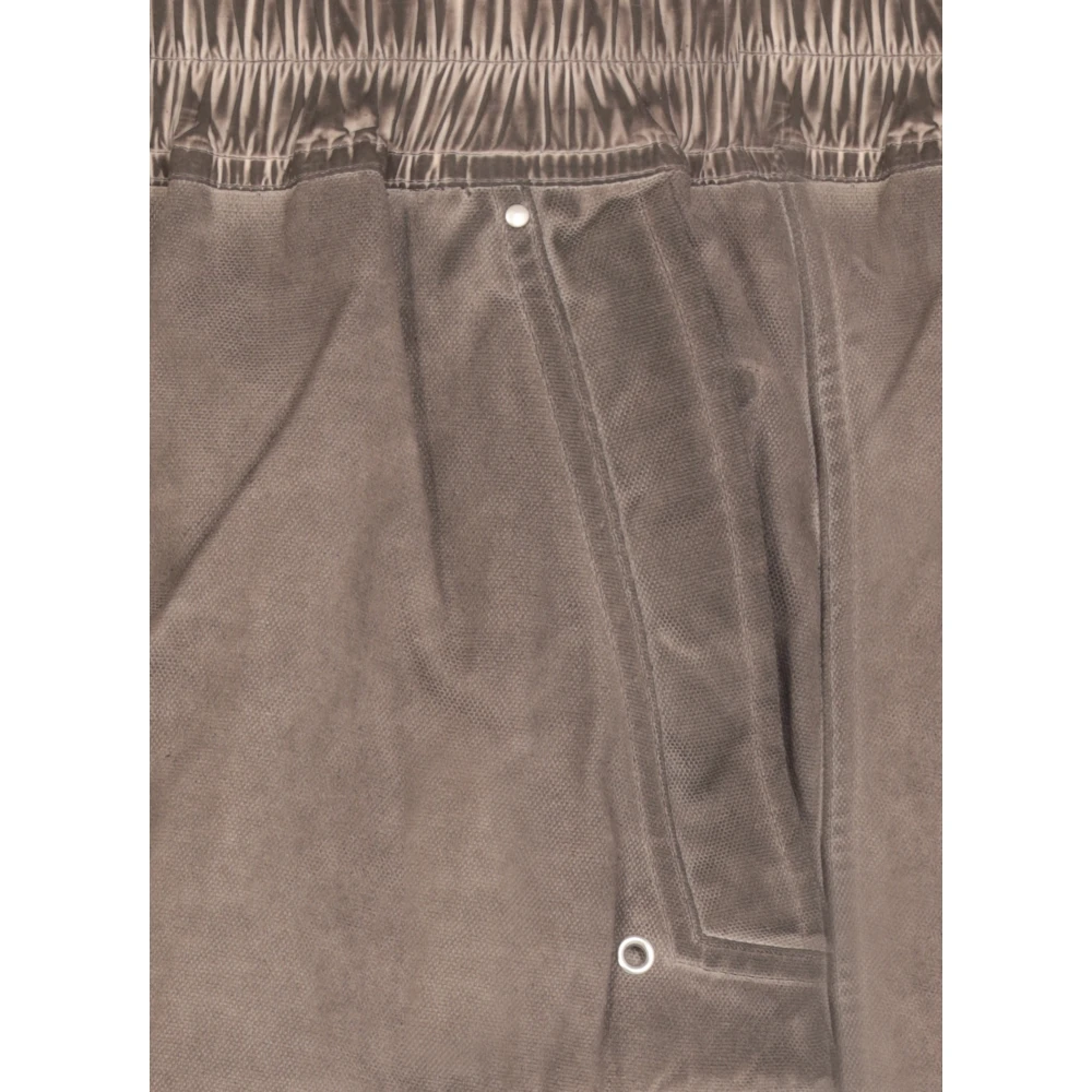 Rick Owens Bruine Katoenen Bermuda met Cargo Zakken Brown Heren