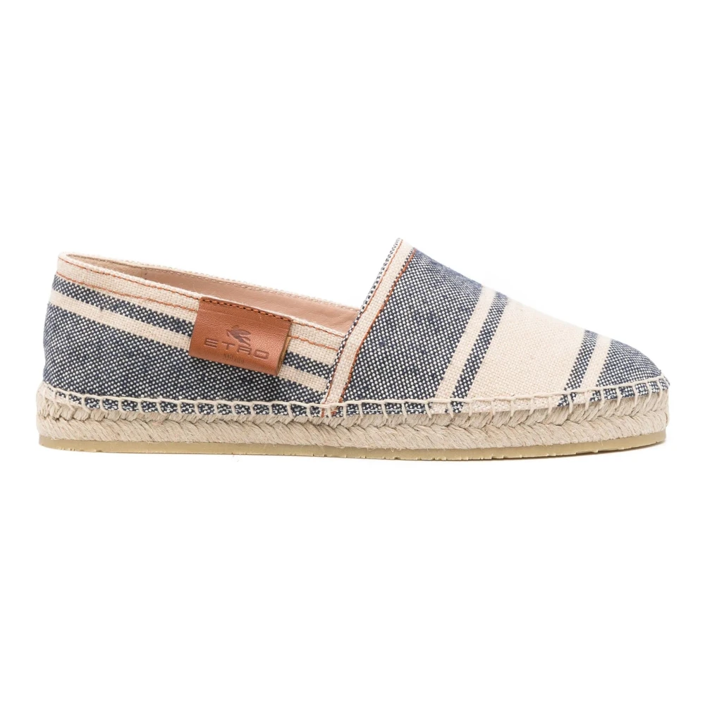 Etro Women's Blue Striped Canvas Espadrilles - Espadrilles - 5 Uk - Shoes