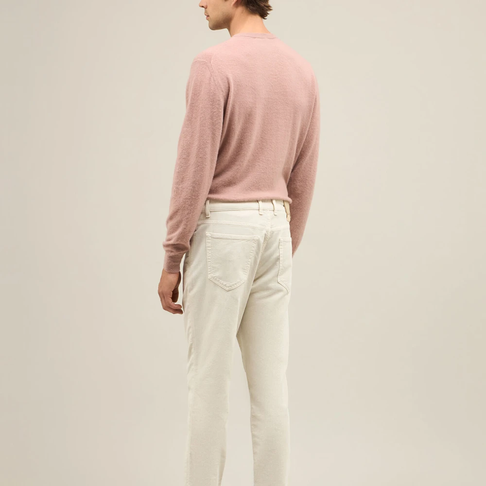 Boglioli Gewassen Corduroy 5-Pocket Broek White Heren