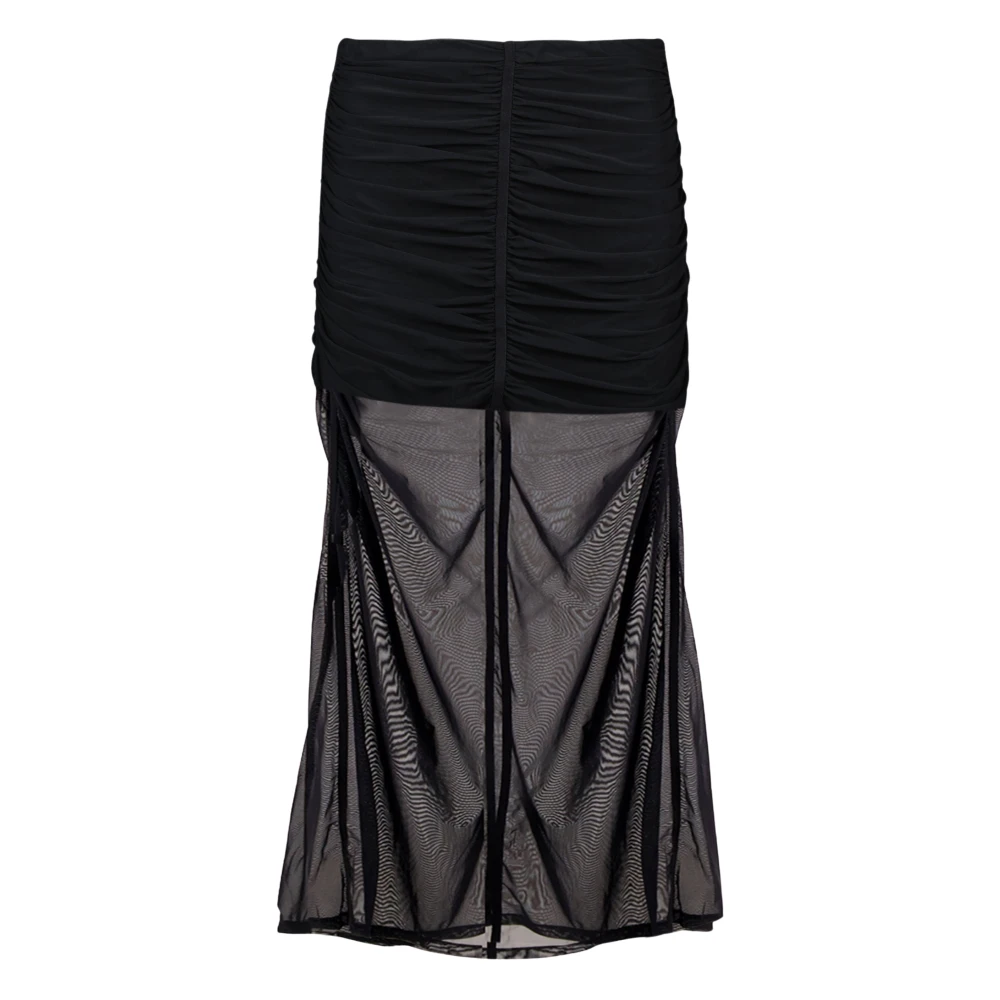 Diesel Mujer Negro - Falda Negra Con Capas Primavera-Verano 2025 - Skirts - M
