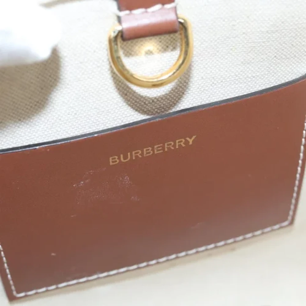 Burberry Vintage Pre-owned Canvas handbags Beige Dames