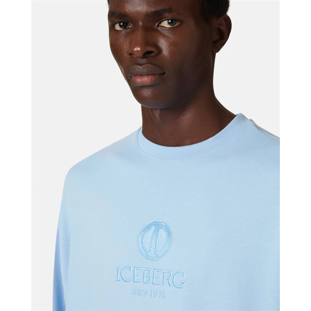 Iceberg Sweatshirt met logo Blue Heren
