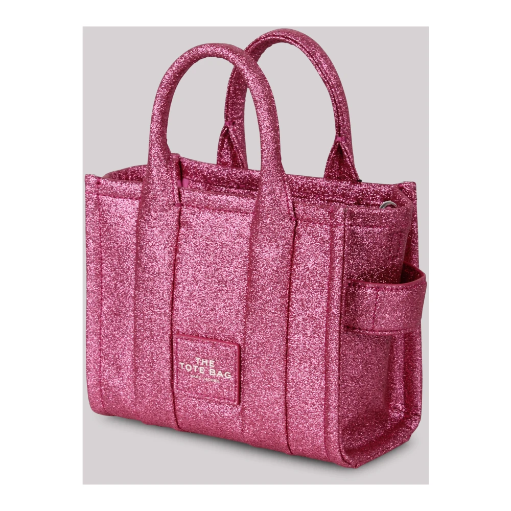 Marc Jacobs Galactic Glitter Mini Tote Tas Pink Dames