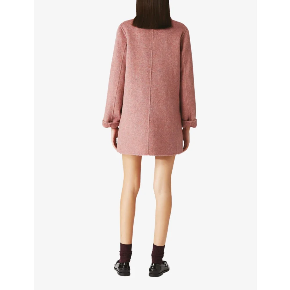 Nenette Dubbelrijige Bontjas Pink Dames