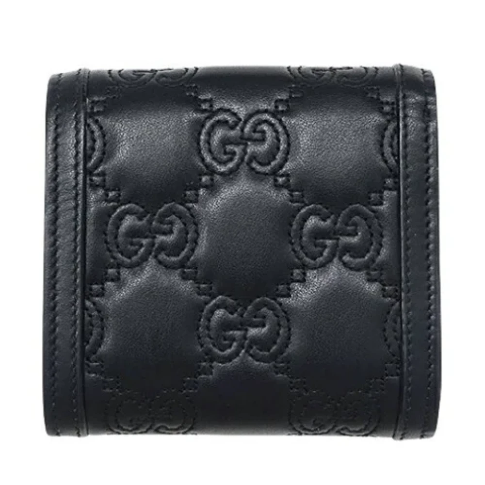 Gucci Vintage Pre-owned Leather wallets Black Unisex