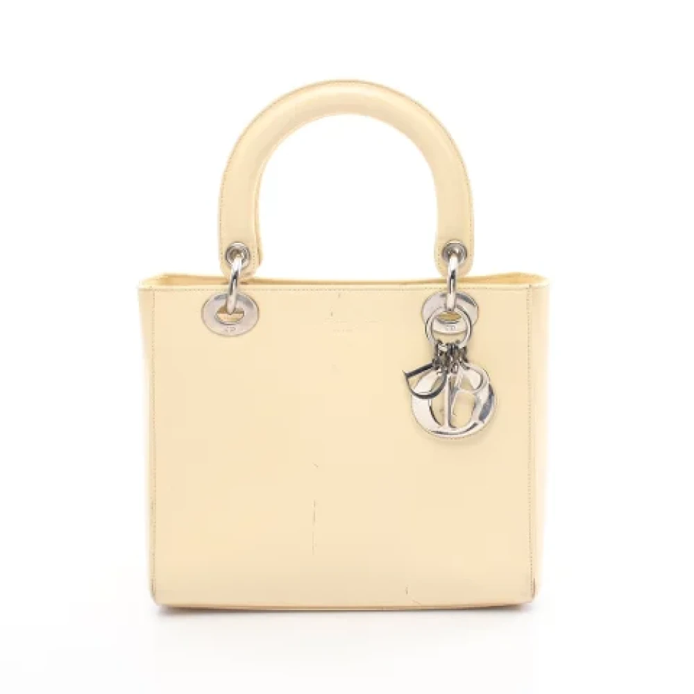 Dior Vintage Pre-owned Leather dior-bags Beige Dames