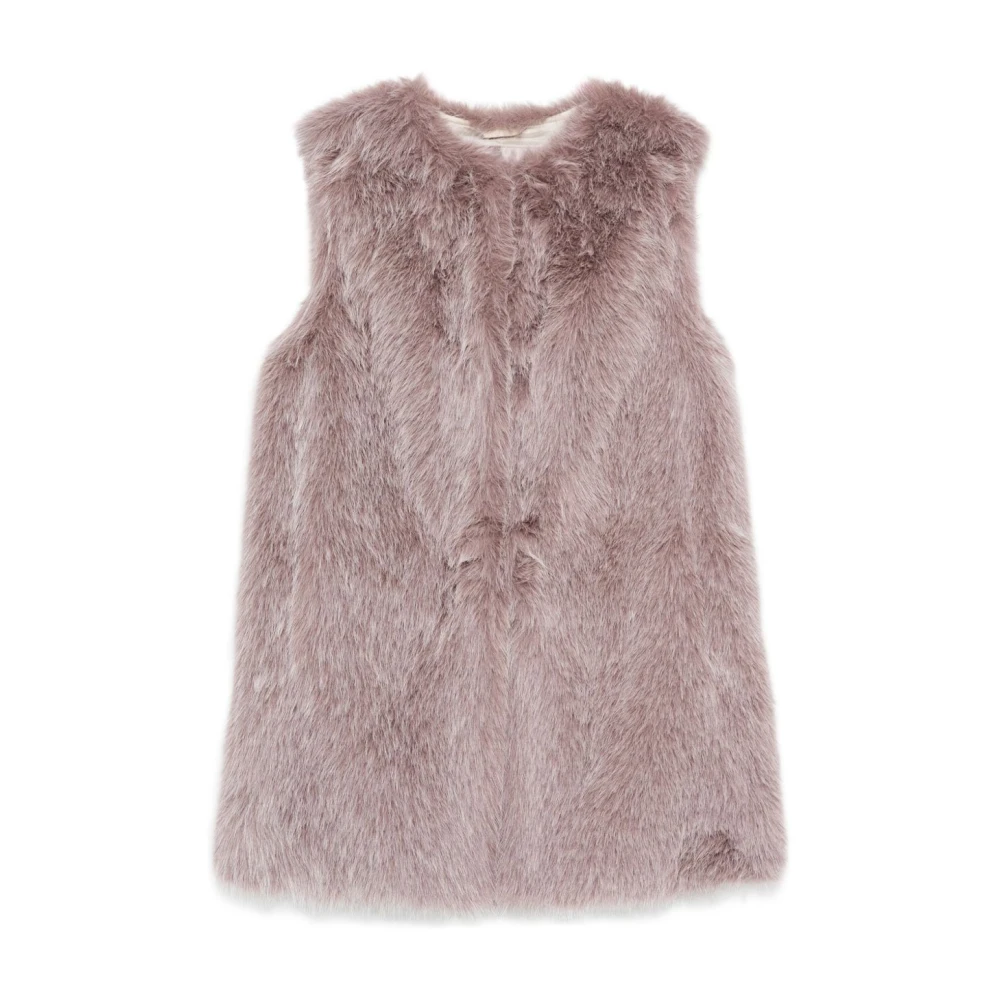 Herno Femme Rose - Gilet En Fausse Fourrure Veste - Vestes - Taille: 42 Fr