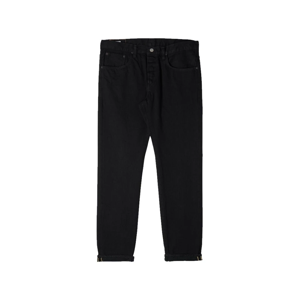 Edwin Zwarte Rainbow Selvage Regular Tapered Jeans Black Heren