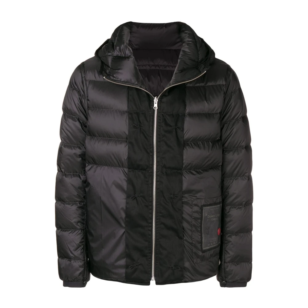 Ten C Gewatteerde capuchonjas Black Heren