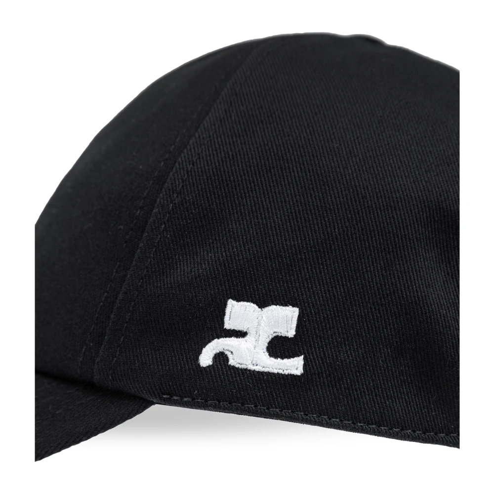 Courrèges Pet met klep Black Dames