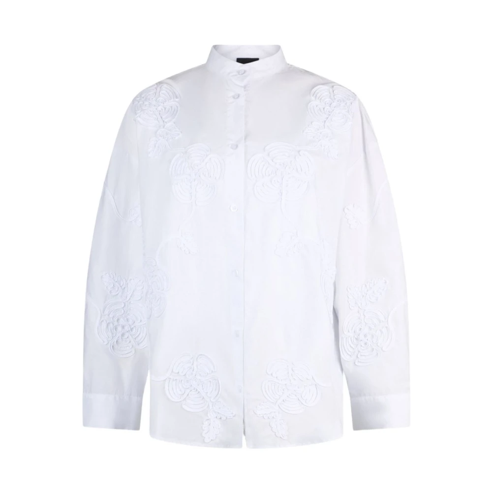 Liu Jo Women's White Shirts, S, Embroidered 3D Shirt