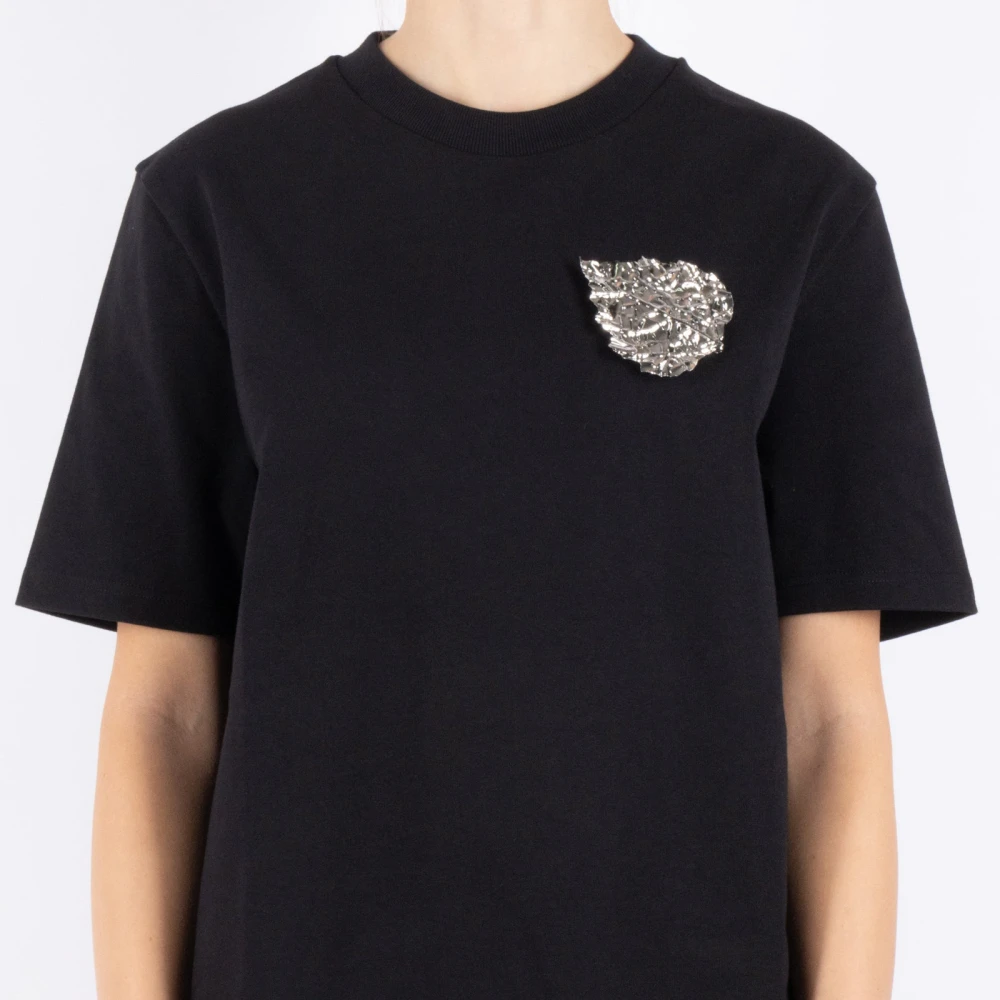 Jil Sander Zwart Katoenen T-Shirt Black Dames