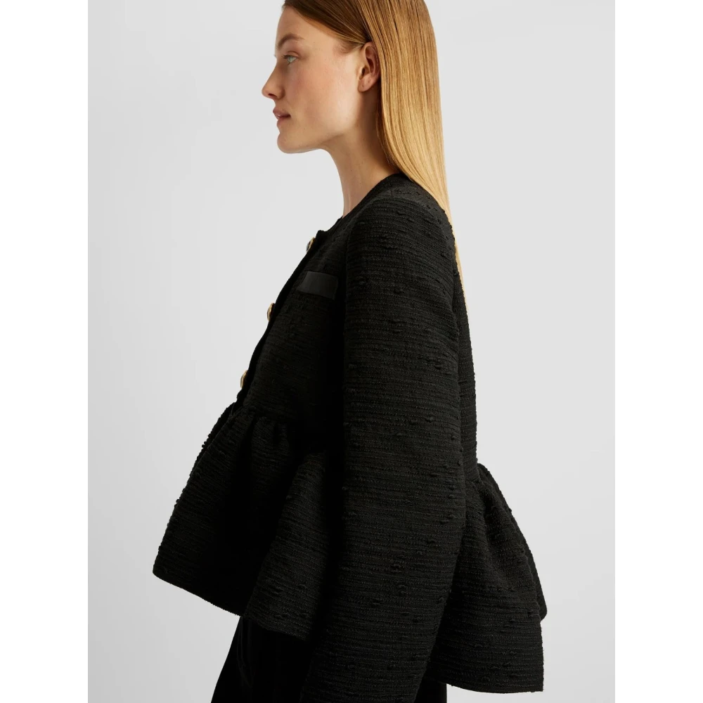 Erdem Peplum Crop Jack Black Dames