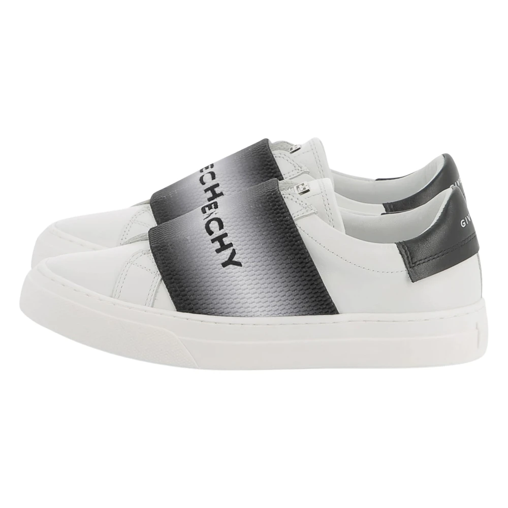 Givenchy Svarta Läder Logo Sneakers Black, Unisex