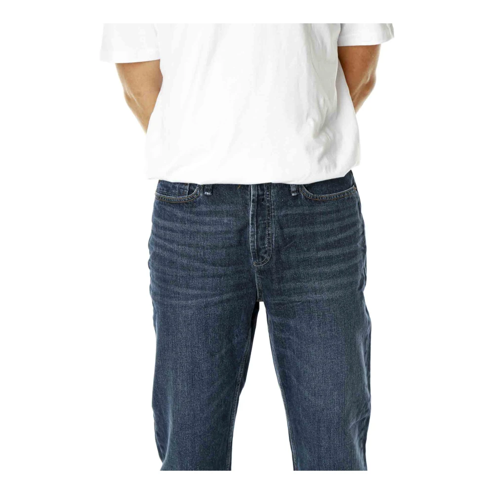 Denham Relaxed Fit Mid Waist Jeans Blue Heren