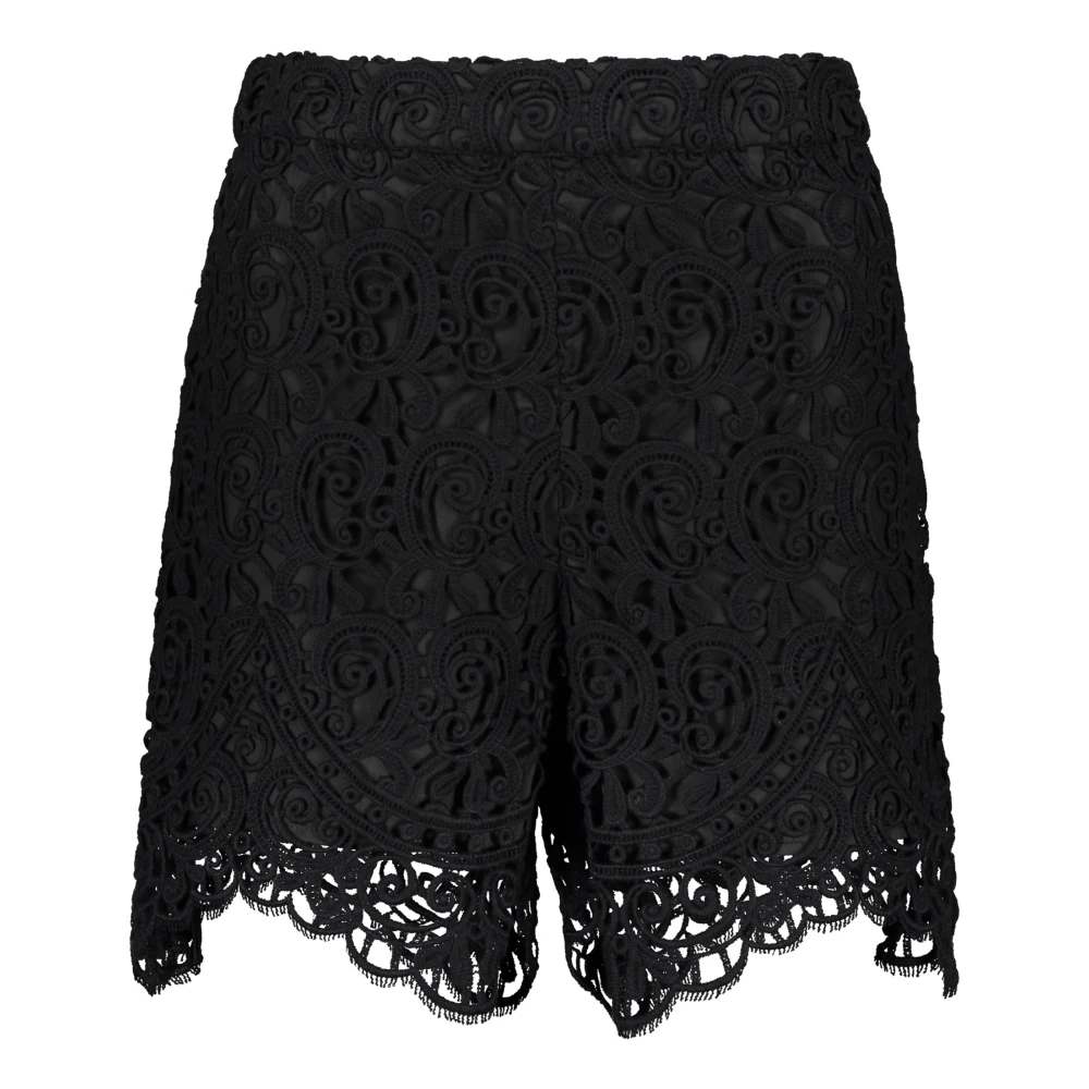 Burberry Bloemen Kant Shorts Black Dames