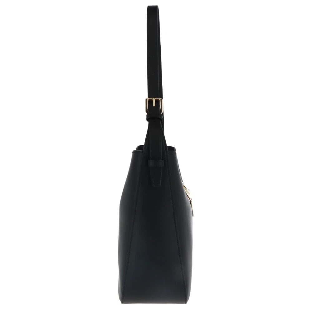 Michael Kors Schoudertas van leder met gouden details Black Dames