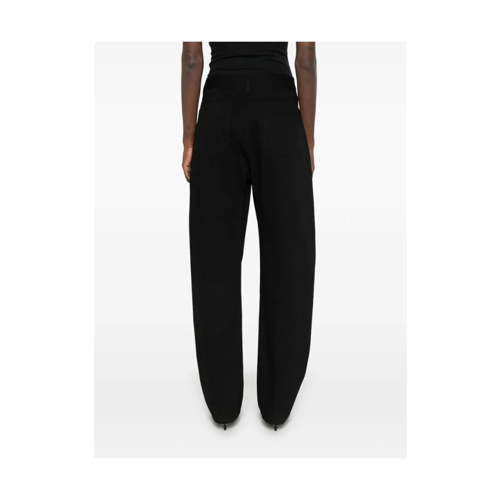 Lemaire Zwarte Klassieke Broek met Vijf Zakken Black Dames