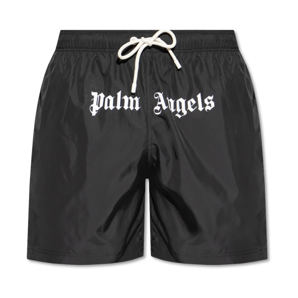 Palm Angels Logo zwemshorts Black Heren