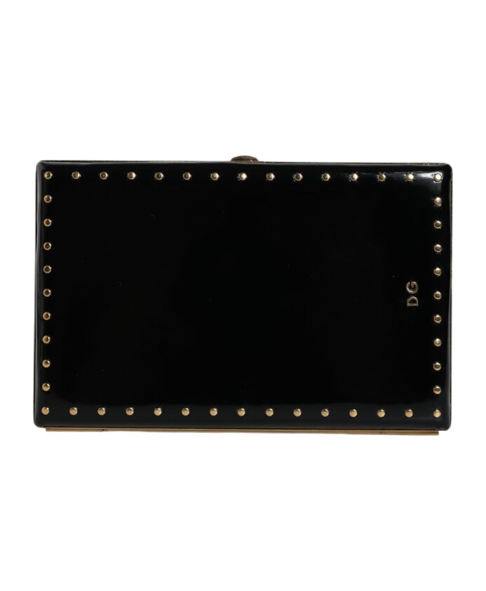 pochette-en-cuir-noir-a-clous-dores