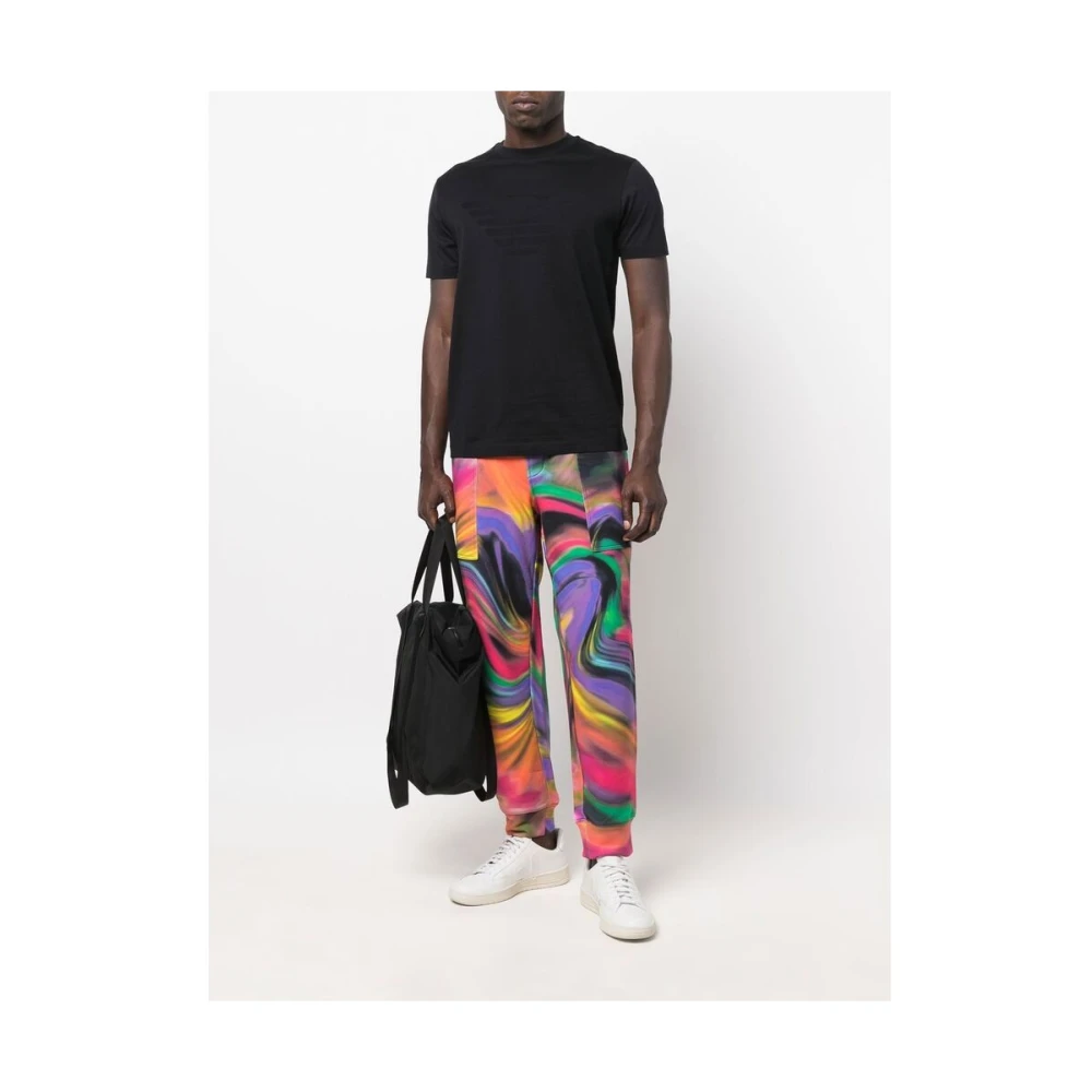 Emporio Armani Navy Blue Logo Print T-shirt Blue Heren
