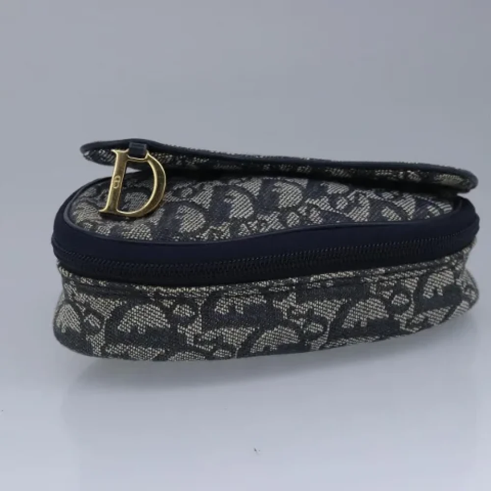 Dior Vintage Pre-owned Canvas wallets Blue Dames